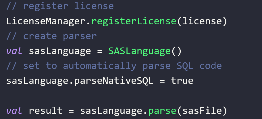 Parse in a few lines